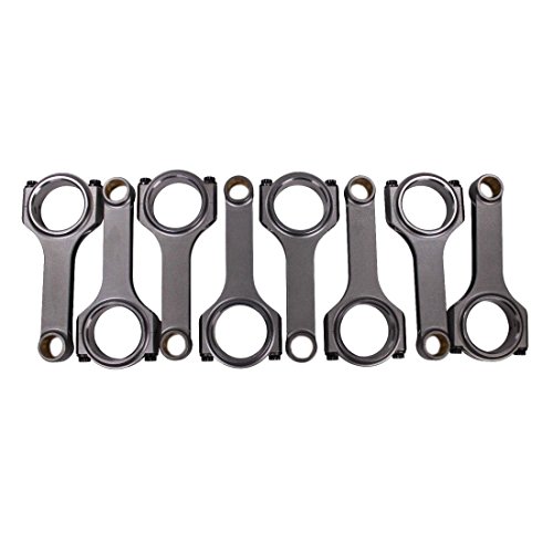 H Beam 6.125" 2.100" .927" Bronze Bush 4340 Connecting Rods for Chevy