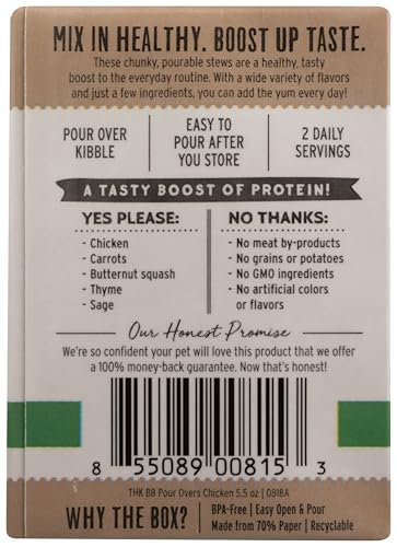 THE HONEST KITCHEN, BONE BROTH POUR OVERS CHICKEN STEW DOG FOOD TOPPER, 5.5 OUNCE
