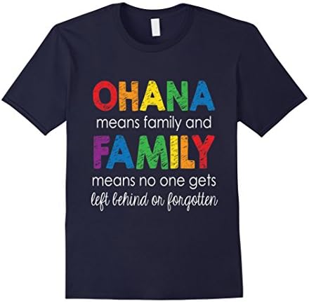 Mens OHANA T-shirt Large Navy