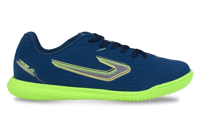 Chuteira Topper Drible VII Futsal Petroleo/Verde/Amarelo,41