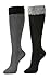 STYLEGAGA Winter Knit Knee High Boot Socks (One Size : XS to M, Eyelash Yarn Top_Basic-2Pair)