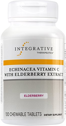 Integrative Therapeutics - Echinacea Vitamin C with Elderberry Extract - Immune Function Support - Elderberry Flavor - 100 Chewable Tablets