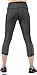 EAST HONG Womens Mesh Capri Workout Yoga Pants Running Tights Active Leggings (M, Charcoal Gray)