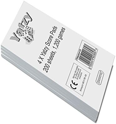 Brimtoy Yatzy Score Sheet Cards X 4 pads (200 sheets), Solid Color, 15 x 10 inches - Image 3
