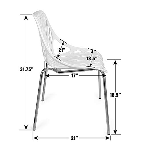 UrbanMod Modern Dining Chairs (Set of 2) by, White Chairs, KidFriendly