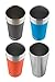 Avex Brew Pint Glass, 20oz- Slate, Blue, Orange, Stainless Steel (Set of 4)