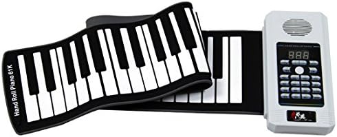 61 Keys Professional Silicon Flexible Roll Up Electronic Piano Keyboard White