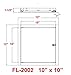 Premier 2002 Series Steel Access Door, 10 x 10 Flush Universal Mount, White (Screwdriver Latch)