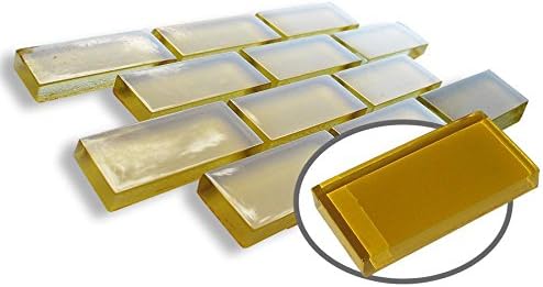 SAMPLE- 1 x 2 Mini Subway Yellow Glass Tile