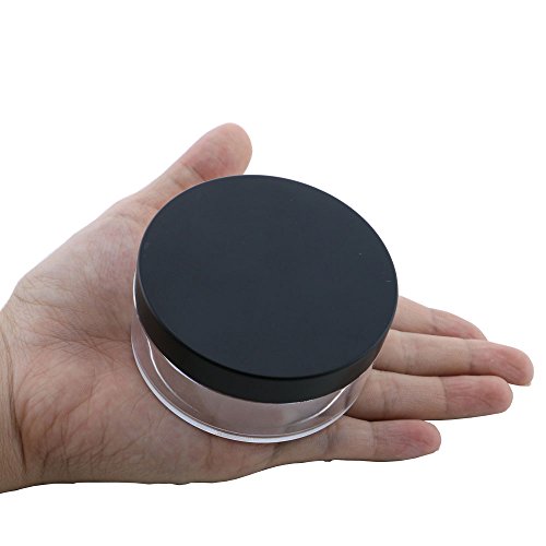 Topwon 2.2'' Classic Powder Puff Case / Face Powder Makeup Jar Travel Kit Pack of 2 - Thumbnail 2