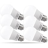 LOHAS&reg; 6 Watt (40-Watt Equivalent) LED A19 Light Bulbs, 5000K Daylight White LED Lights for Home, Medium Screw Base (E26), 500lm, 240 Degree Beam Angle LED Home Lighting (Pack of 6)