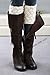 Desen Women's Crochet Leg Warmers Winter Cable Knit Boot Cuffs (Ivory) One Size