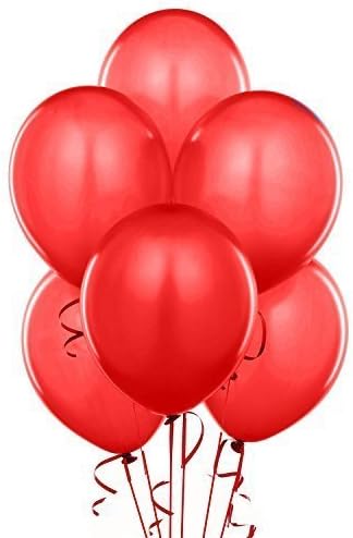 10 Inch Crystal Red Latex Balloons (Premium Quality) Pkg/100