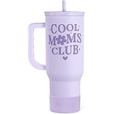 SANDJEST Gift for Mom - Cool Mom Club Stainless Steel Tumbler with Handle, Travel Coffee Mug for Moms - Gifts for Birthday Christmas Mothers Day, 40oz