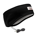 CozyPhones Sleep Headphones & Travel Bag , Lycra Cool Mesh Lining and Ultra Thin Speakers. Perfect for Sleeping, Sports, Air Travel, Meditation and Relaxation - BLACK