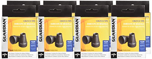 Medline G00841 Guardian Super Crutch Tip, Black, 7/8 Inch