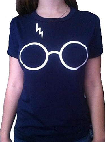 UR Ladies Women Harry Potter Glasses Cute Print Short Sleeve Crew Neck T-Shirts