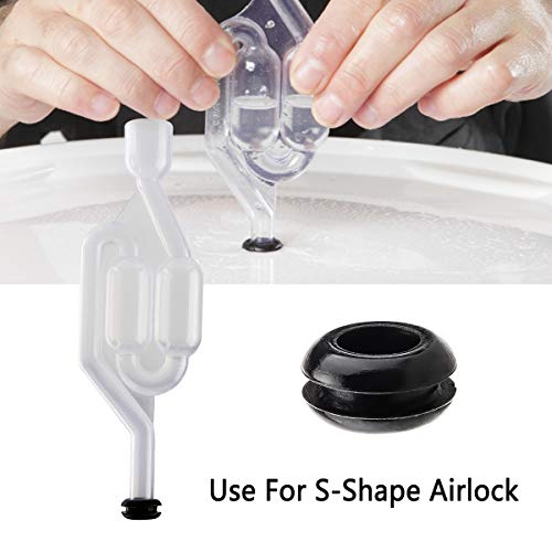 4 Airlock+Fermenter+Silicone+Grommets+fermenter