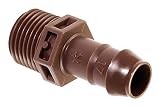 Rain Bird BA-050MPS Drip Irrigation PVC Adapter, Universal for 5/8", 1/2", .700" Drip Tubing, 1/2" (MPT) Male Pipe Thread x 1/2" Barb