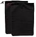 Earthwise Cotton Shoe Storage Travel Bags with Drawstring Made in the USA 17 inches X 12 inches (2 Pack)… (Solid Black)