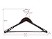 Amber Home 5 Pack Walnut Wide Shoulder Wooden Suit Coat Hangers with Non Slip Pants Bar, Solid Wood Jacket Clothes Hangers Smooth Finish for Dress, Pants, Heavy Clothes (Walnut, 5 Pack)