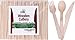 Wooden Disposable Cutlery 300 pc Set 100 forks, 100 spoons, 100 knives, Non-toxic dinnerware, eco-friendly, biodegradable & compostable natural wood utensils