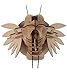 Paper Maker DIY Cardboard Dragon Head Wall Decoration Animal Head Wall Hanging (Small-Sized, Brown)