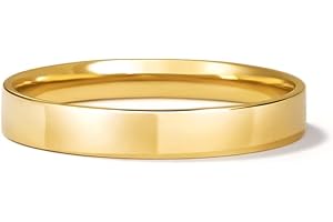 Aojun 14K Gold Filled Ring High Polish Plain Tarnish Resistant Comfort Fit Eternity Wedding Band 1mm 2mm 3mm 4mm 5mm 6mm 8mm Ring for Women Men