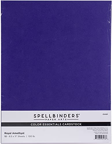 Spellbinders CARDSTOCK 8.5X11 10P, Royal Amethyst