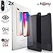 homy Premium Privacy Screen Protector Kit for iPhone Xs Max 6.5 inch [2-Pack] 1x Tinted High Clarity Japanese Tempered Glass, 1x Full Black Anti Spy Filter + 2X Camera Lens Cover, Case Friendly, 9H