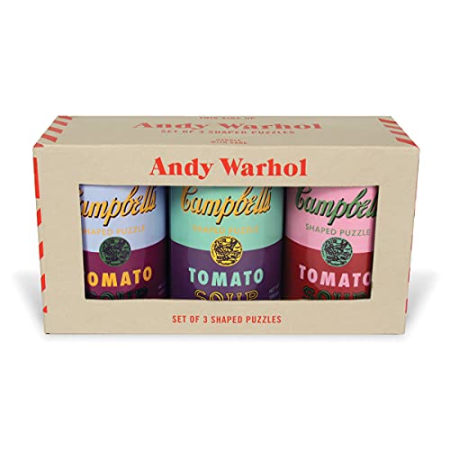 Andy Warhol Soup Cans Shaped Jigsaw Puzzles, Includes Three 100 Piece Puzzles,…