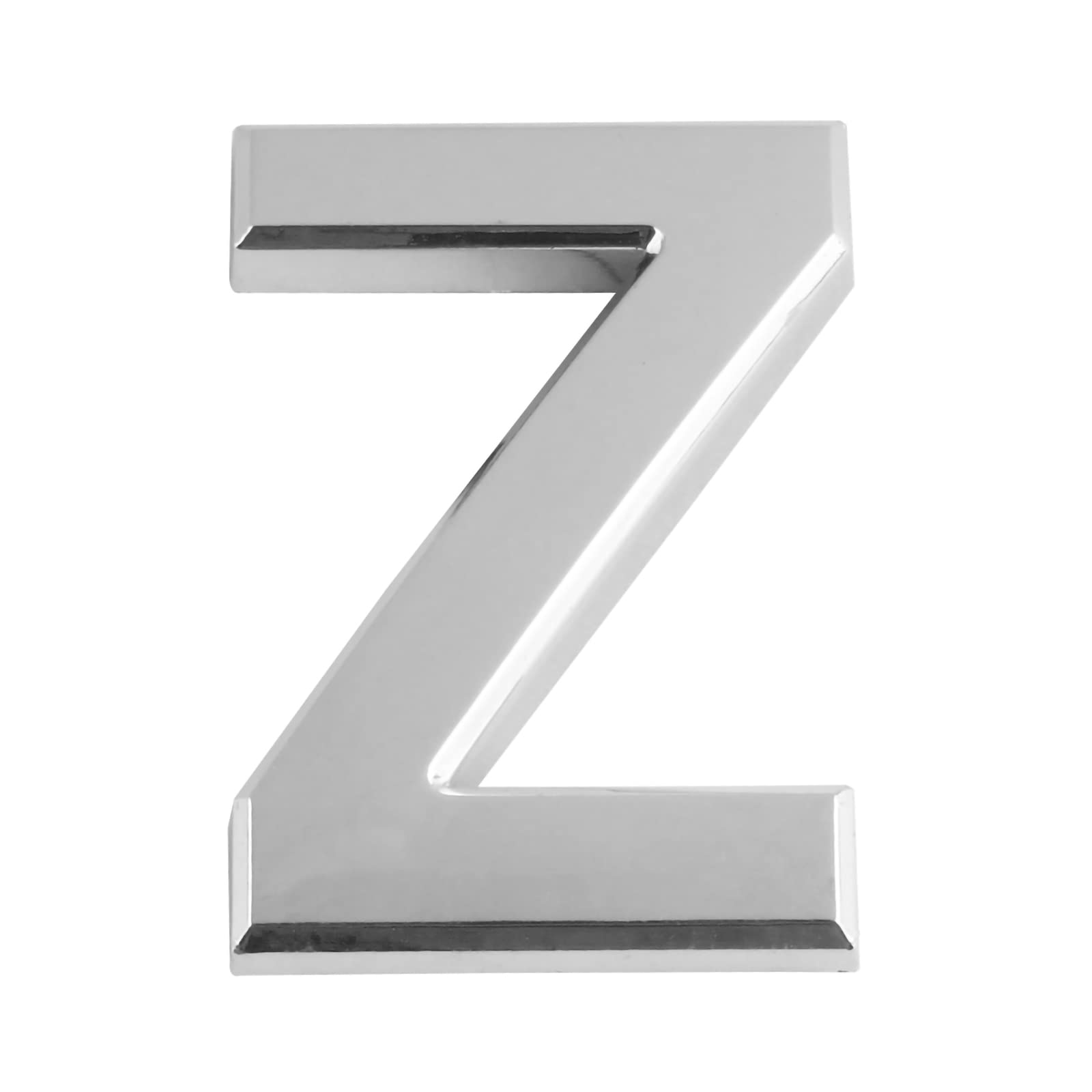 Larcele 1.96inch/5cm Self-Stick Modern House Number ABS Address Numbers Silver Mailbox Number 3 Pieces MPH-04(Letter Z)