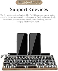 Retro Typewriter Keyboard, Mechanical Bluetooth