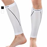 Trideer Calf Compression Sleeve - Ultra Light Breathable for Shin Splint & Calf Pain Relief, Circulation & Support - Leg Compression Socks for Men and Women (1 Pair)