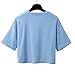 Idgreatim Teen Cute Rainbow Print Crop Top Casual Short Sleeve Tee Shirt