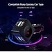 Uverbon Car Charger, 5V/3.1A 4 USB Port Safe Smart Quick Car Charger Adapter Volt Meter Car Battery Monitor with LED Voltage & Amps Display for iPhone Xs/X/8/7,Samsung Note 9/ Galaxy S9/ S8/S7- Black