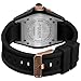 Akribos XXIV Women's AK502BKR Ceramic  Case with Rose-tone Accents and Black Rubber Strap Watch