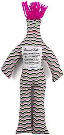 Dammit Doll - Classic Dammit Doll - Millesime Chevron - Multi Color Chevron , Magenta Hair - Stress Relief, Gag Gift