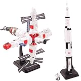 InAir E-Z Build Space Set (2pc) - Space Station & Saturn V Rocket