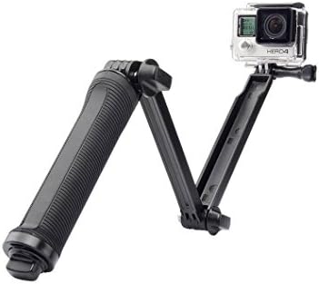 AIRON 3-Way Grip Arm Tripod Foldable Selfie Stick, Stabilizer Adjustable Monopod Mount Holder, Extendable Folding Arm Handle for Action Cameras and All GoPro Hero