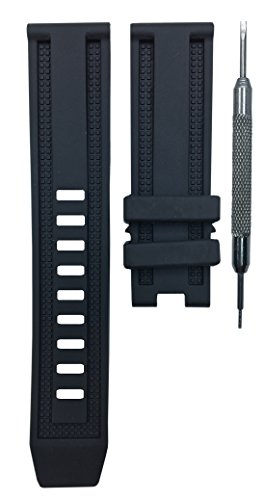 Black Watch Band 23mm For Luminox Black Ops Series 8800 8802 8815 - Free Bar Tool