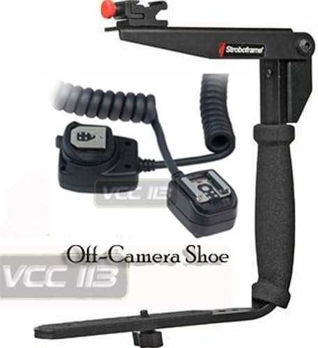 Stroboframe Quick Flip 350 - 35mm Flash Bracket with Off-Camera iTTL 3' Coiled Flash Cord for Sony DSLR a65 a99 a57 a65 a77 a37 a55 a33 a580 a550 a330 a230