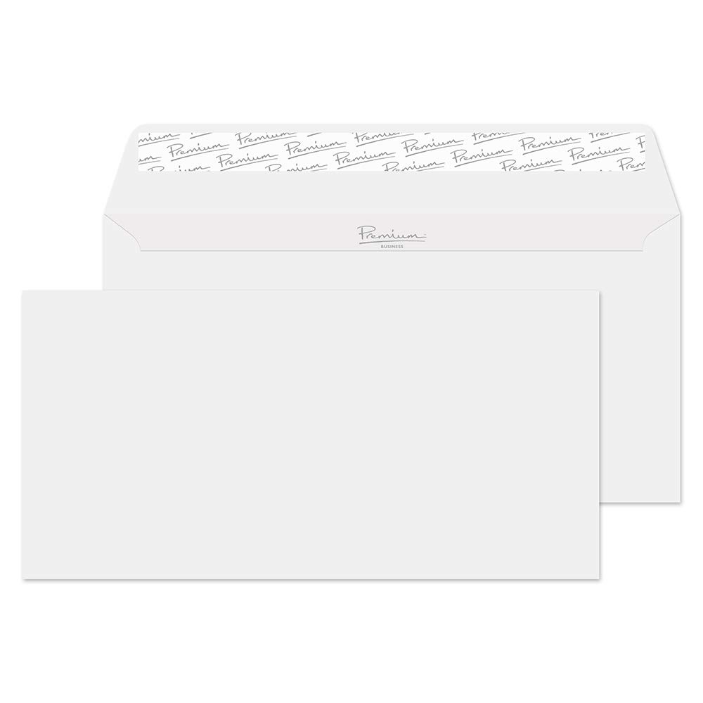 Blake Business DL 110 x 220 mm 120 gsm Peel & Seal Wallet Envelopes (37882) Brilliant White Wove - Pack of 500