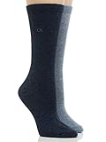 Calvin Klein Women's Signature Flat Knit Crew Socks - 2 Pack
