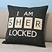 Leaveland Sherlock I'm Sher Locked Throw Pillow Case Decor Cushion Covers Square 1818 Inch Beige Cotton Blend Linen