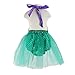 Wennikids Baby Girls Sequins Mermaid Bodysuit Romper Jumpsuit Summer Sunsuit Outfits Large Purple/Green