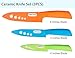WACOOL Ceramic Knife Set 3-Piece (6-inch Chef's Knife, 5-inch Utility Knife,4-inch Fruit Paring Knife), with 3 Knife Sheaths for Each Blade (Colorful Handle)