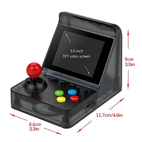 Mini Arcade Game, 3.0 Inch Retro Arcade Console Classic Handheld Video Games Home Travel Tiny Arcade Machines with 2 Controllers - Build in 520 Classic Games