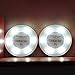 Ledinus Extra Large Size 6-LED Super White Dimmable Touch Light Battery Operated Stick-on Led Tap Lamp Night Light Perfect for Closets,Cabinet,Basement,Kitchen,Storage,Bedroom and Dark Space,2 Pack