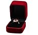 Leather Velvet Engagement Ring Box (Dark Blue)